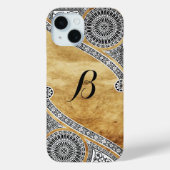 RENAISSANCE ARCHITECT Parchment Monogram Case-Mate iPhone Case (Achterkant)