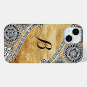 RENAISSANCE ARCHITECT Parchment Monogram Case-Mate iPhone Case (Achterkant (horizontaal))