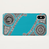 RENAISSANCE ARCHITECT Scruba Blue Monogram Case-Mate iPhone Case (Achterkant (horizontaal))