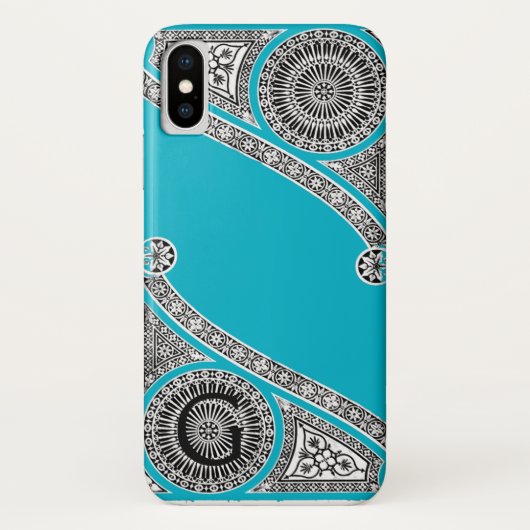 RENAISSANCE ARCHITECT Scruba Blue Monogram Case-Mate iPhone Case (Achterkant)