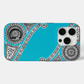 RENAISSANCE ARCHITECT Scruba Blue Monogram Case-Mate iPhone Case (Achterkant (horizontaal))