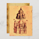 RENAISSANCE ARCHITECTURAAL PROJECT, perkament Briefkaart (Voorkant / Achterkant)