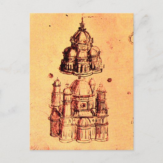 RENAISSANCE ARCHITECTURAAL PROJECT, perkament Briefkaart (Voorkant)