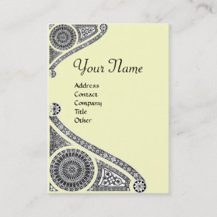 RENAISSANCE ARCHITECTURE MONOGRAM 4 Black Cream Visitekaartje