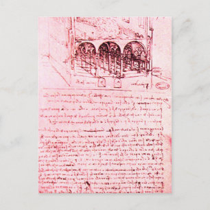 RENAISSANCE ARCHITECTURE, Roze Briefkaart