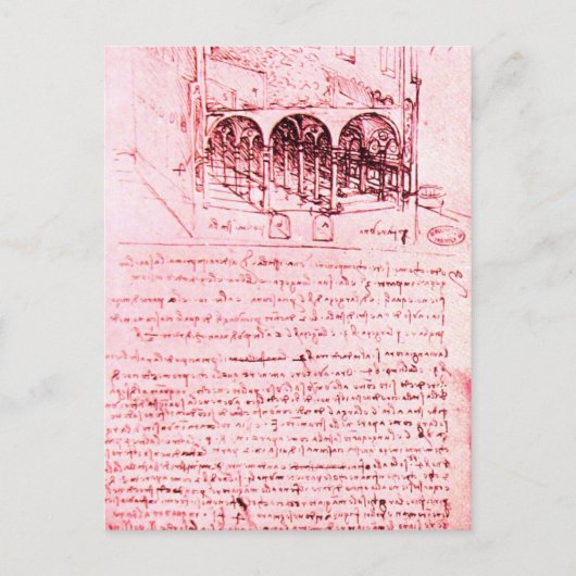 RENAISSANCE ARCHITECTURE, Roze Briefkaart (Voorkant)