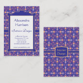 Renaissance Arts and Crafts Floral Pattern Visitekaartje (Voorkant / Achterkant)