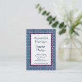 Renaissance Arts and Crafts Green Floral Pattern Visitekaartje (Staand voorkant)