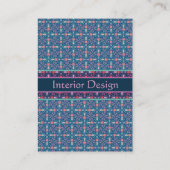 Renaissance Arts and Crafts Green Floral Pattern Visitekaartje (Achterkant)