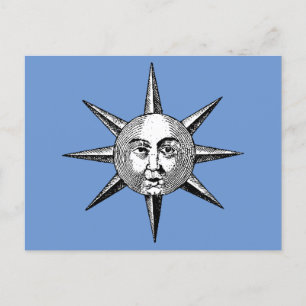 Renaissance Astronomie - Zon Gezicht Briefkaart