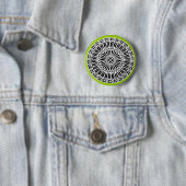 RENAISSANCE Black White Green Architecture Decor Ronde Button 5,7 Cm (In situ)
