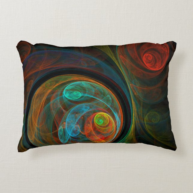 Renaissance Bleu Abstrait Art Accent Coussin (Devant)