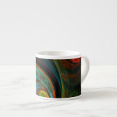 Renaissance bleu Art Abstrait Espresso Mug (Devant droit)