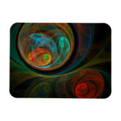 Renaissance Bleu Art Abstrait Magnet Premium (Horizontal)