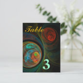 Renaissance Bleu Numéro de table Carte postale (Debout devant)