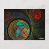 Renaissance Bleu Numéro de table Carte postale (Dos)