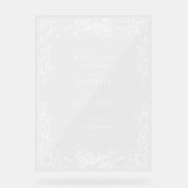 Renaissance  bruiloft WELKOM Huwelijk Acryl Bord (Voorkant)