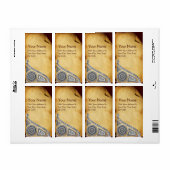 RENAISSANCE bruin perkament Etiket (Full Sheet)