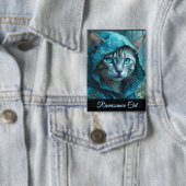 Renaissance Cat Button (Insitu)
