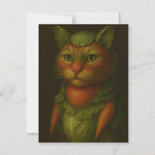 Renaissance Cat Portrait Briefkaart
