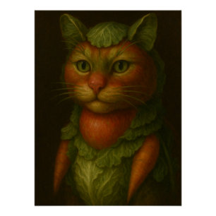 Renaissance Cat Portrait Perfect Poster