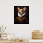 Renaissance Corgi Poster (Keuken)