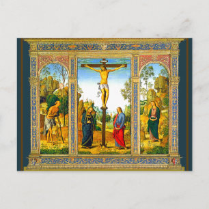 Renaissance Crucifixion van Christus Briefkaart