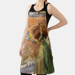 Renaissance Dame Steenbok Fantasie Vintage Dierenr Schort
