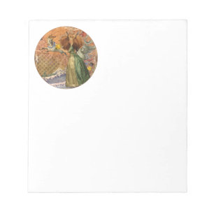 Renaissance Dame Steenbok Fantasie Vintage Zodiac Notitieblok