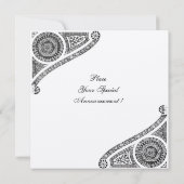 RENAISSANCE DECOR Zwart en Wit Kaart (Achterkant)