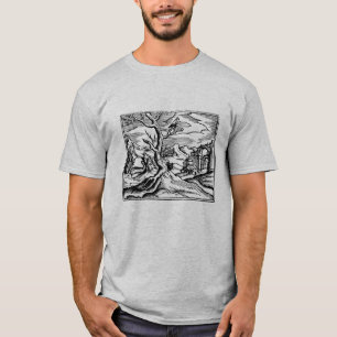 Renaissance Duiven in Bomen Aesop's Fables T-shirt