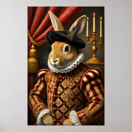 Renaissance Duke Bunny Poster