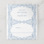 Renaissance  Dusty Blue Floral Wedding (Buitenkant ongevouwen)