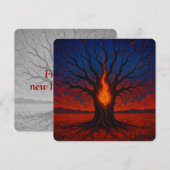 Renaissance en flammes - Carte de voeux de renouve (Devant / Derrière)