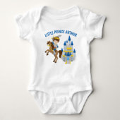 Renaissance Faire Knight Personalized Little Boy Romper (Voorkant)