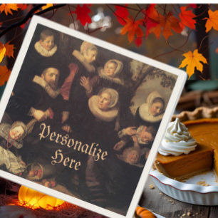 Renaissance familie reünie portret schilderij servet