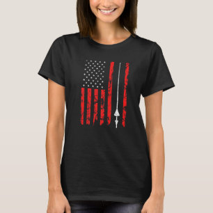 Renaissance Festival American Flag Jousting Lance T-shirt