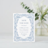 Renaissance Floral Wedding Save the Date Briefkaart (Staand voorkant)