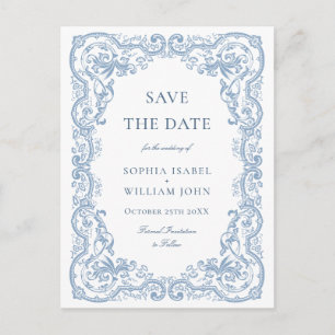 Renaissance  Floral Wedding Save the Date Briefkaart