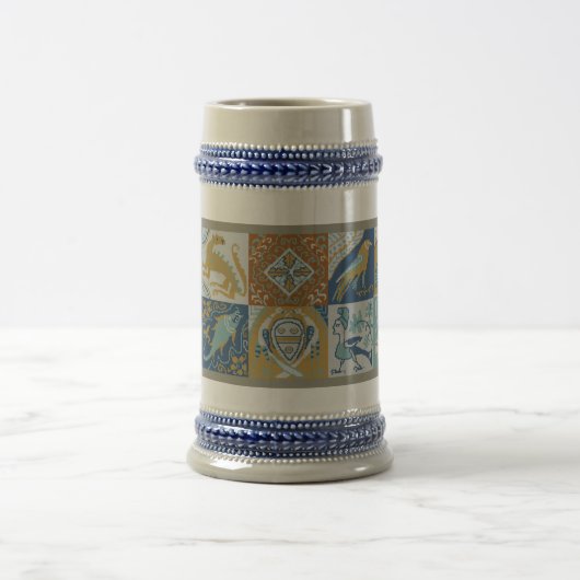 Renaissance Grottesche Pattern Cup Bierpul (Center)