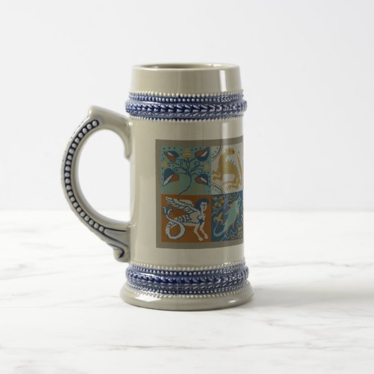 Renaissance Grottesche Pattern Cup Bierpul (Links)