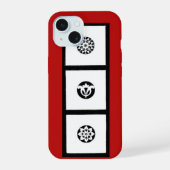 RENAISSANCE HARMONY Rood Zwart Wit Geometrisch iPhone 15 Hoesje (Achterkant)