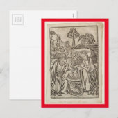 RENAISSANCE IMPRIMER LA CARTE DE NOËL DE NATIVITÉ (Devant / Derrière)