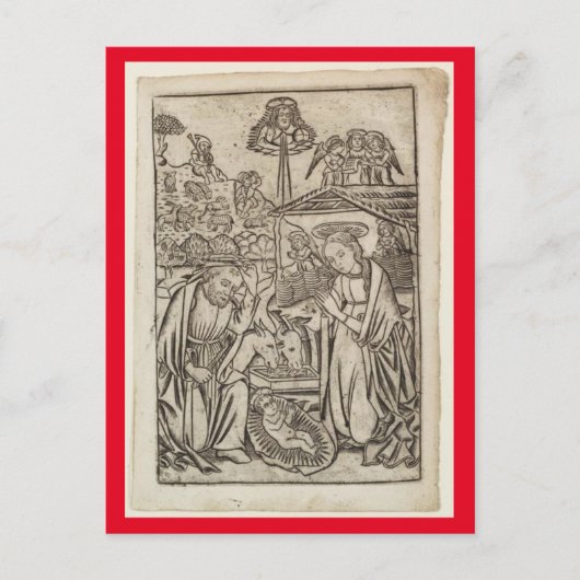 RENAISSANCE IMPRIMER LA CARTE DE NOËL DE NATIVITÉ (Devant)