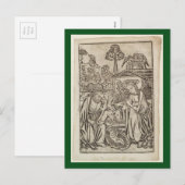 RENAISSANCE IMPRIMER LA CARTE DE NOËL DE NATIVITÉ (Devant / Derrière)
