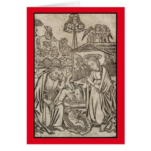 RENAISSANCE IMPRIMER LA CARTE DE NOËL DE NATIVITÉ (Devant)