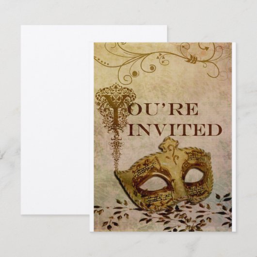 Renaissance Invitation Sepia (Devant / Derrière)