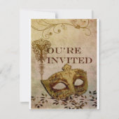 Renaissance Invitation Sepia Kaart (Voorkant)