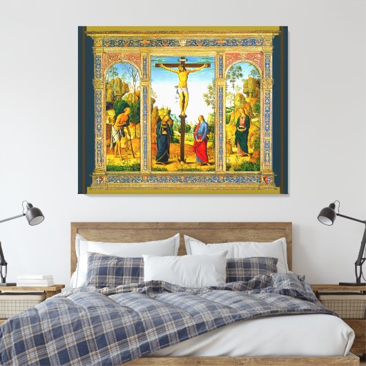 Renaissance Kruisiging van Christus Canvas Afdruk (Insitu (Slaapkamer))
