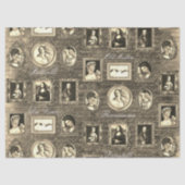Renaissance kunst ingelijst Antiek Sepia Decoupage Tissuepapier (Voorkant)